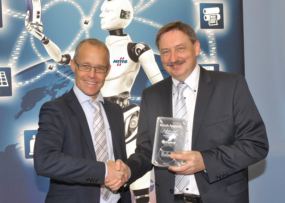 HMS delivers the 3,000,000th Anybus module to Bosch Rexroth